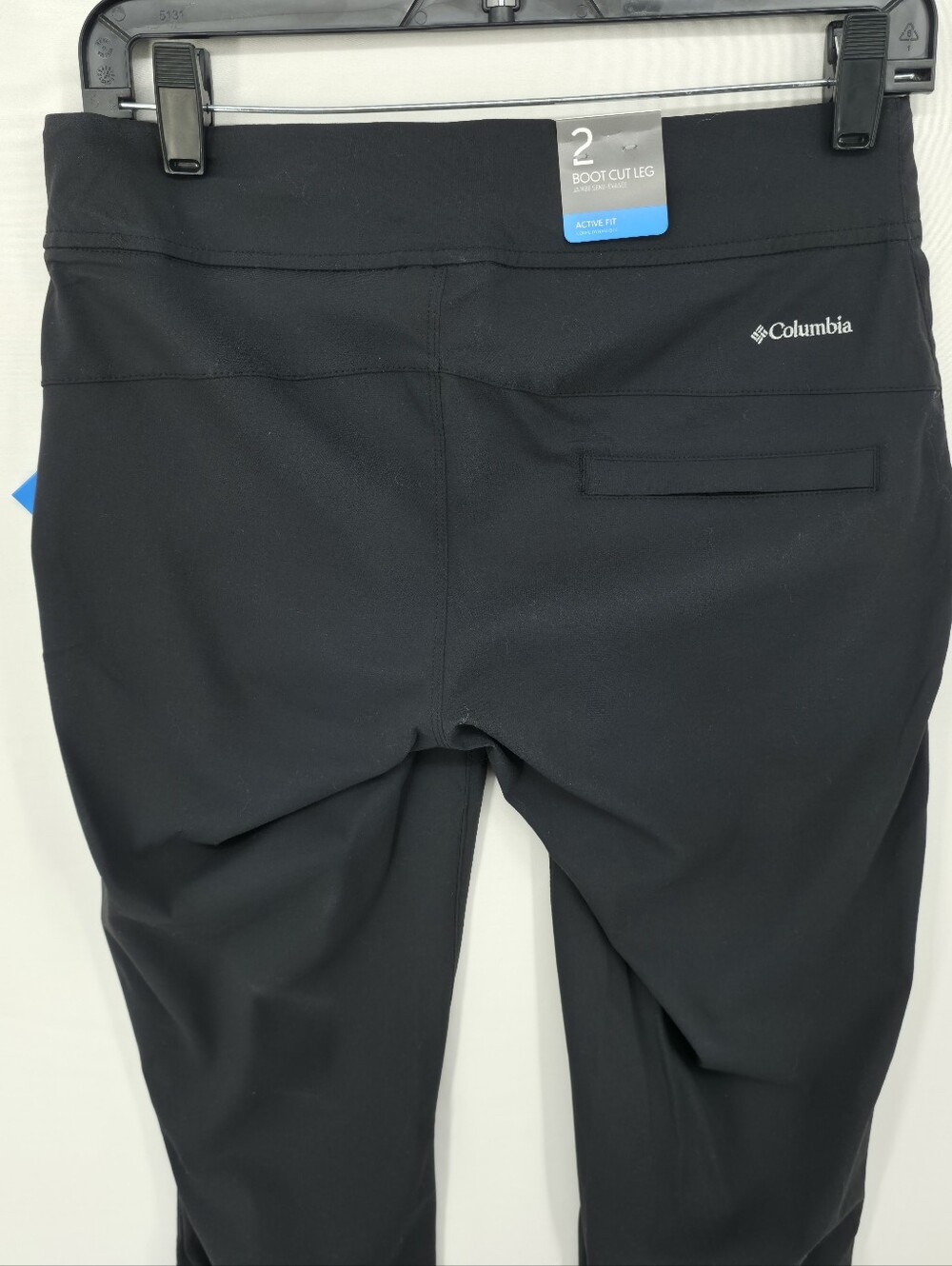 NWT Columbia Black Performance Bootcut Pants Drawstring Stretch Size 2 - Picture 10 of 15